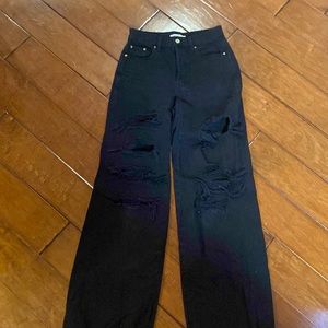 Pac sun black jeans rips on legs